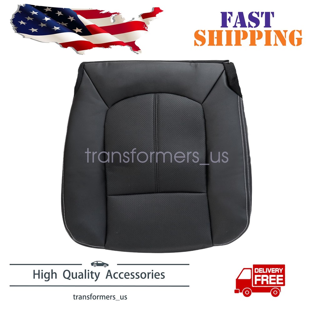 Replacement For 2011-2016 Ford F250 Lariat Driver Bottom PERF Leather Seat Cover