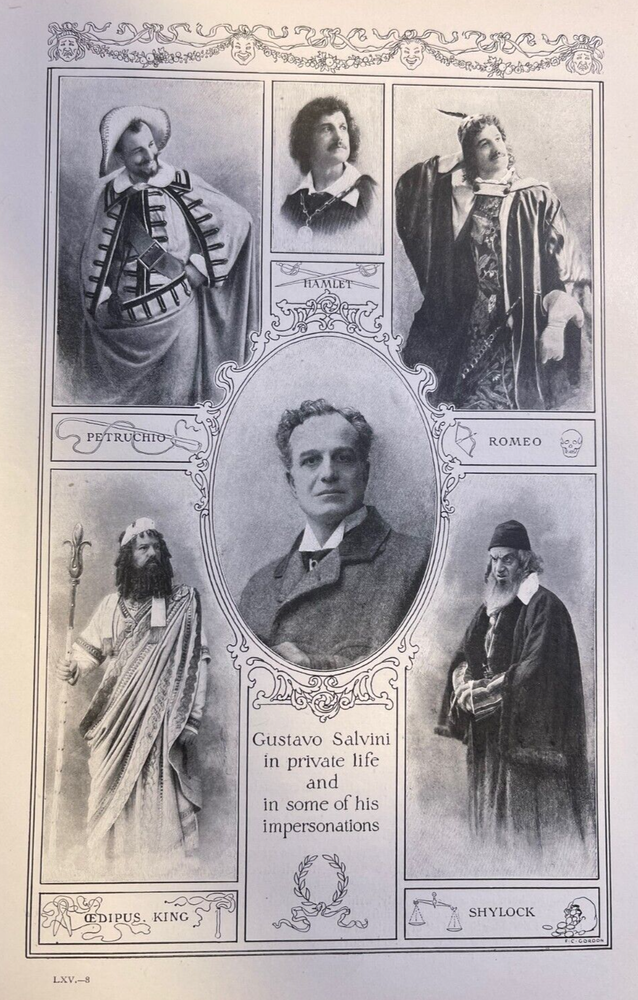 1902 Actor Gustavo Salvini illustrated