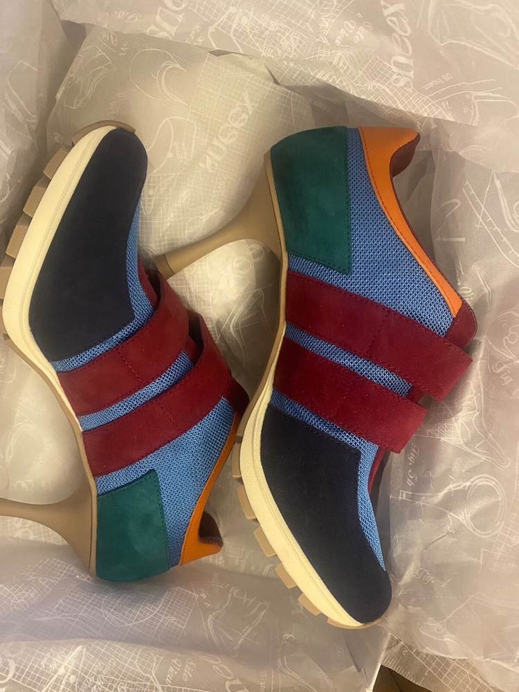 Sneex Sneaker Heels - The Blake (blue/burgundy)