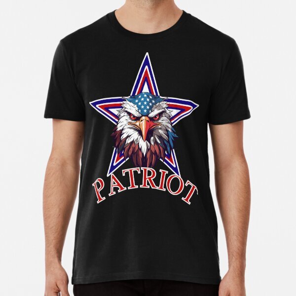 Patriot Eagle & Star Premium Political Support Made in USA T-Shirt S-5XL