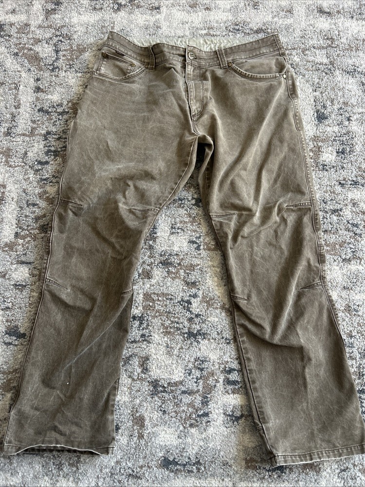 Kuhl Rydr Pants Mens 36x30 Brown Canvas Carpenter Hiking Vintage Patina Dye