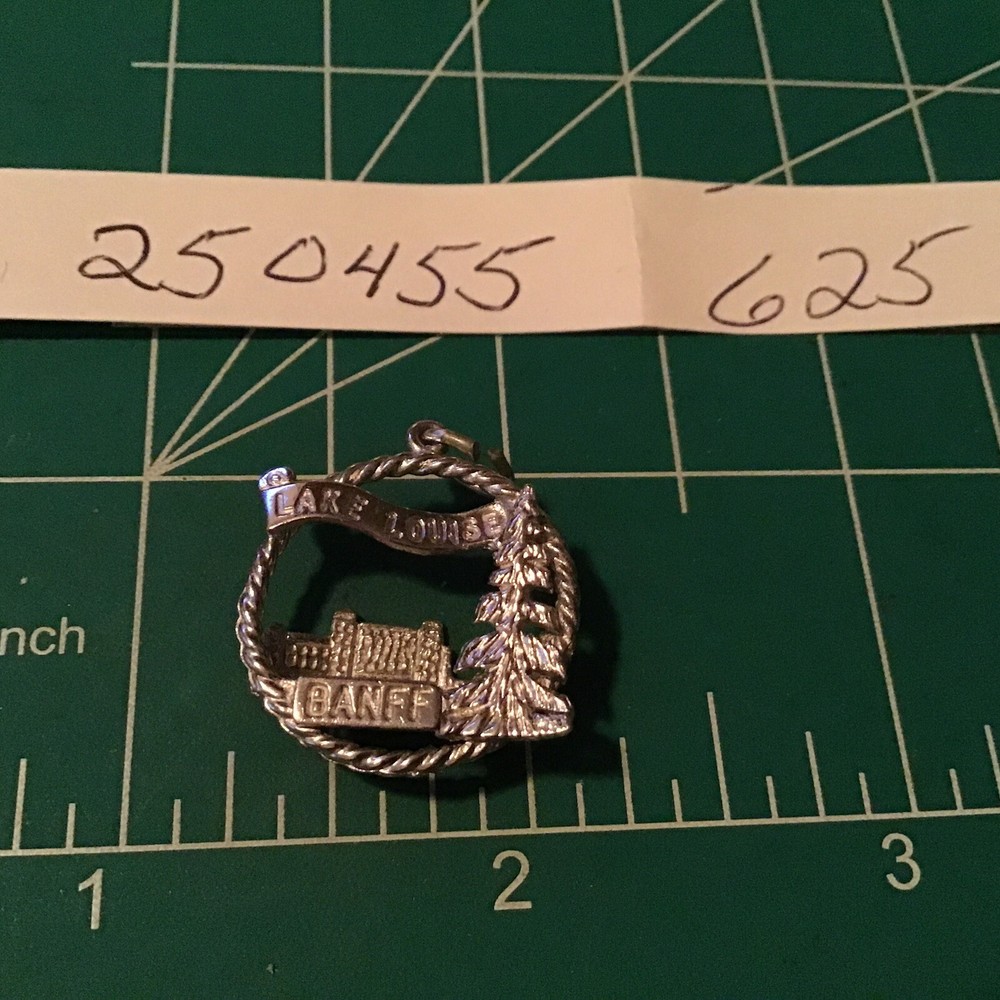 Vintage Sterling 3-D CHARM of CHATEAU LAKE LOUISE and BANFF ALBERTA CANADA