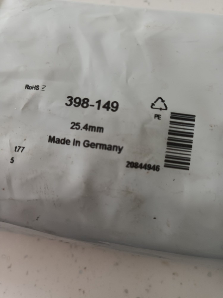 Ve 5x RS Pro 398-149 Heat Shrink Tubing 25.4mm New sealed pack