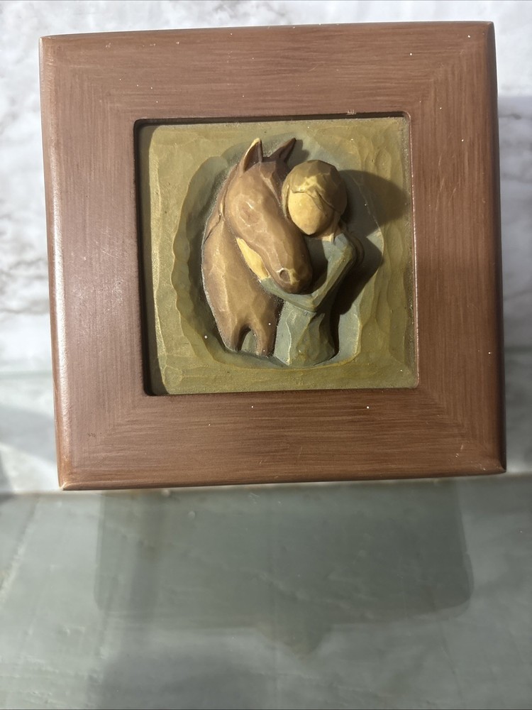Willow Tree Susan Lordi Wooden Trinket Box Girl and Horse Always There Keepsake