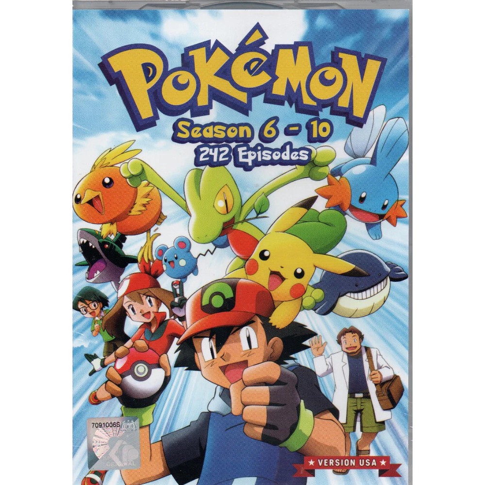 DVD Pokemon Complete Series Season 6-10 Ep1-242 END English Dubbed(USA Version)
