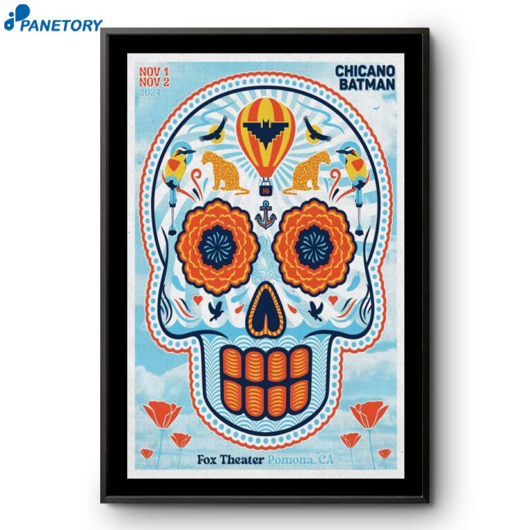 Chicano Batman 2024 Fox Theater Pomona Tour Poster No Frame November 1-2