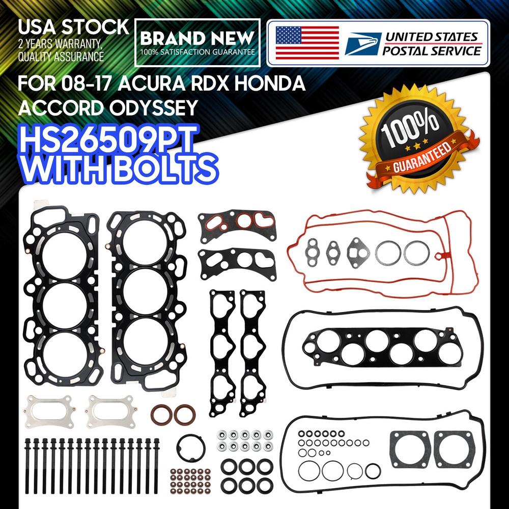 Full Head Gasket Bolts Set Fits For 08-17 HONDA ODYSSEY 3.5L Replace HS26509PT