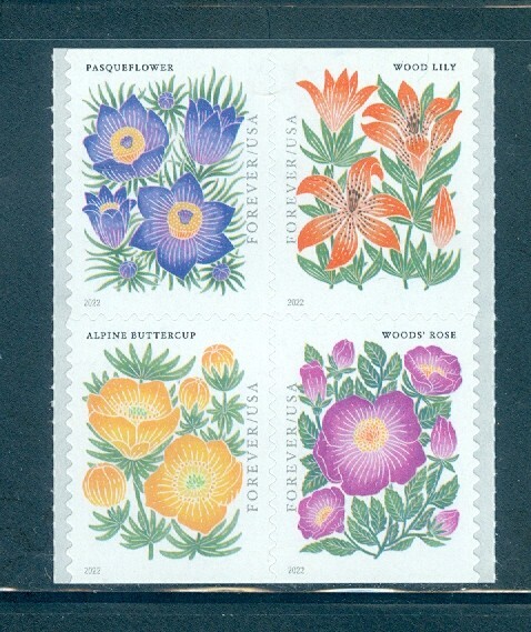 US 5676-5679 Mountain Flora, Block/4 from Booklet, Mint NH