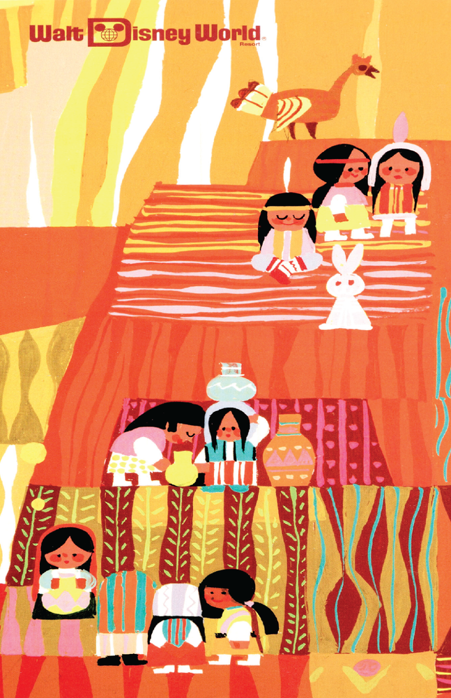Mary Blair Indian Art Disney Poster 13x19 Satin Finish Contemporary Hotel Decor