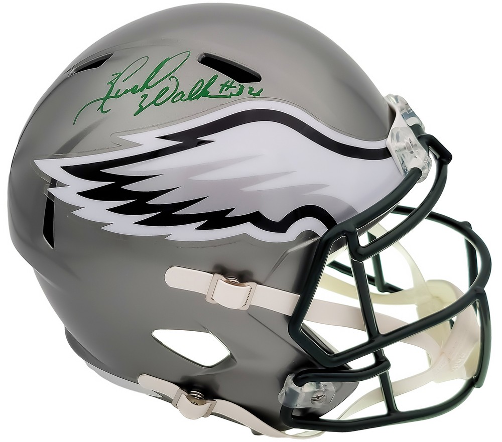 Herschel Walker Autographed Eagles Flash Silver Full-Size Helmet with Beckett Certification on Sale Now-image