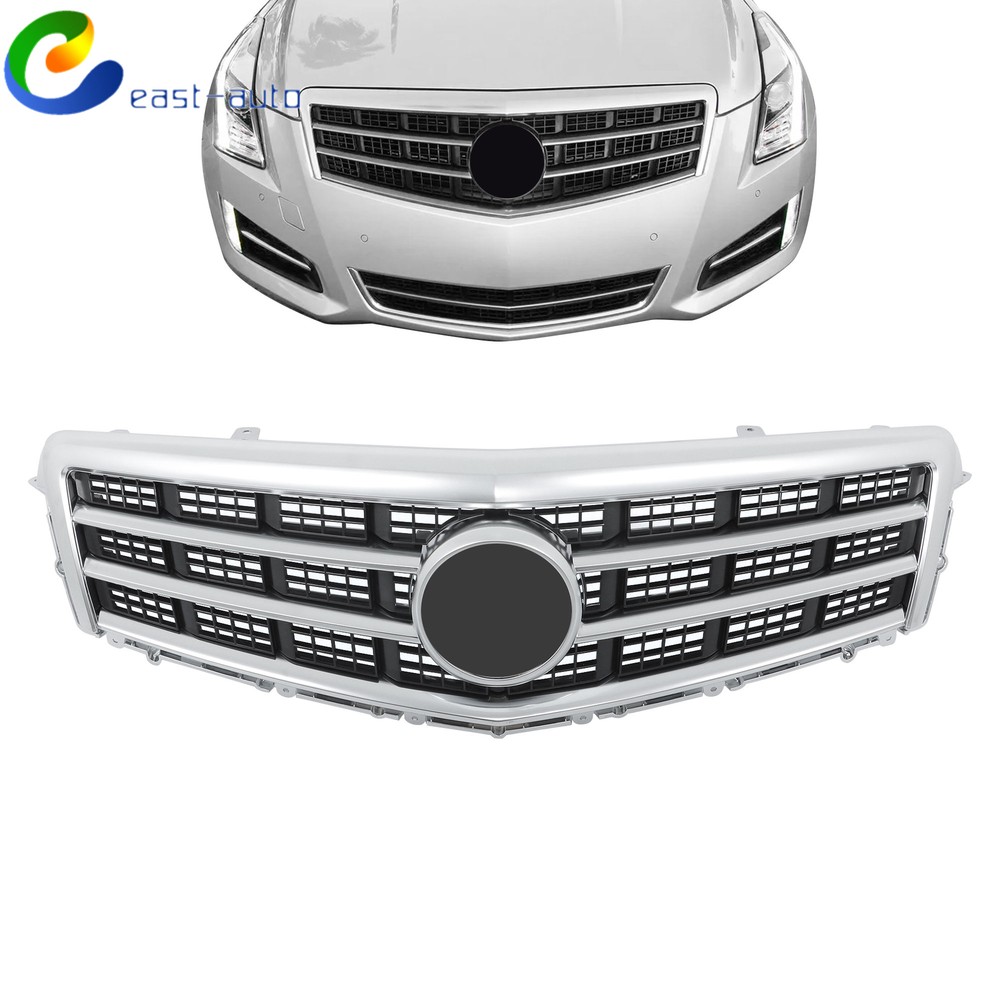 Honeycomb Chrome Front Upper Grill with Trim for 2013-14 Cadillac ATS