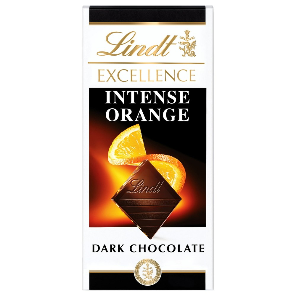 Lindt Excellence Intense Orange Dark Chocolate Candy Bar, 3.5 oz, Bar