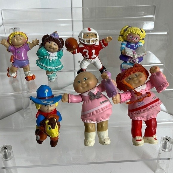 Vintage 80s Cabbage Patch Kids PVC Figures 7-Piece Set CPK
