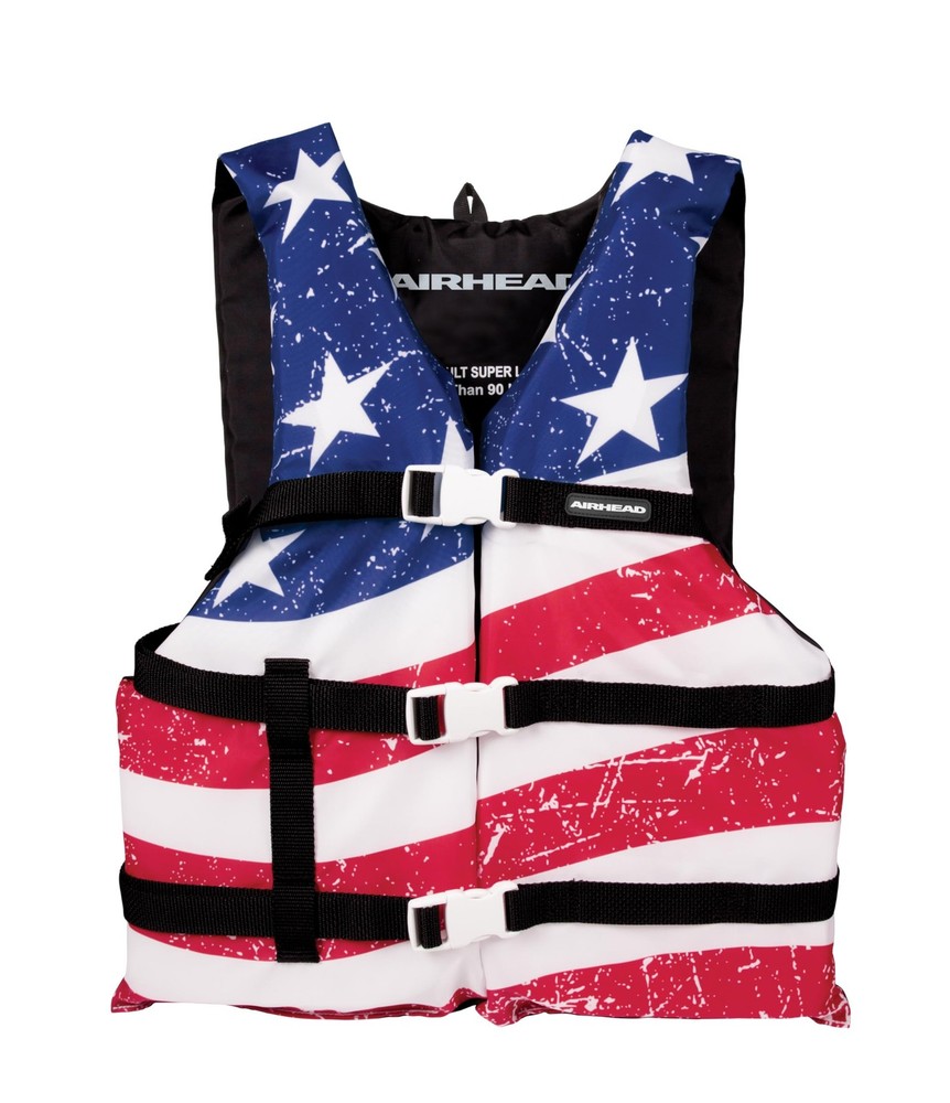SPORTSTUFF Stars and Stripes Life Jacket, Coast Guard Approved, III, Adult, ,...