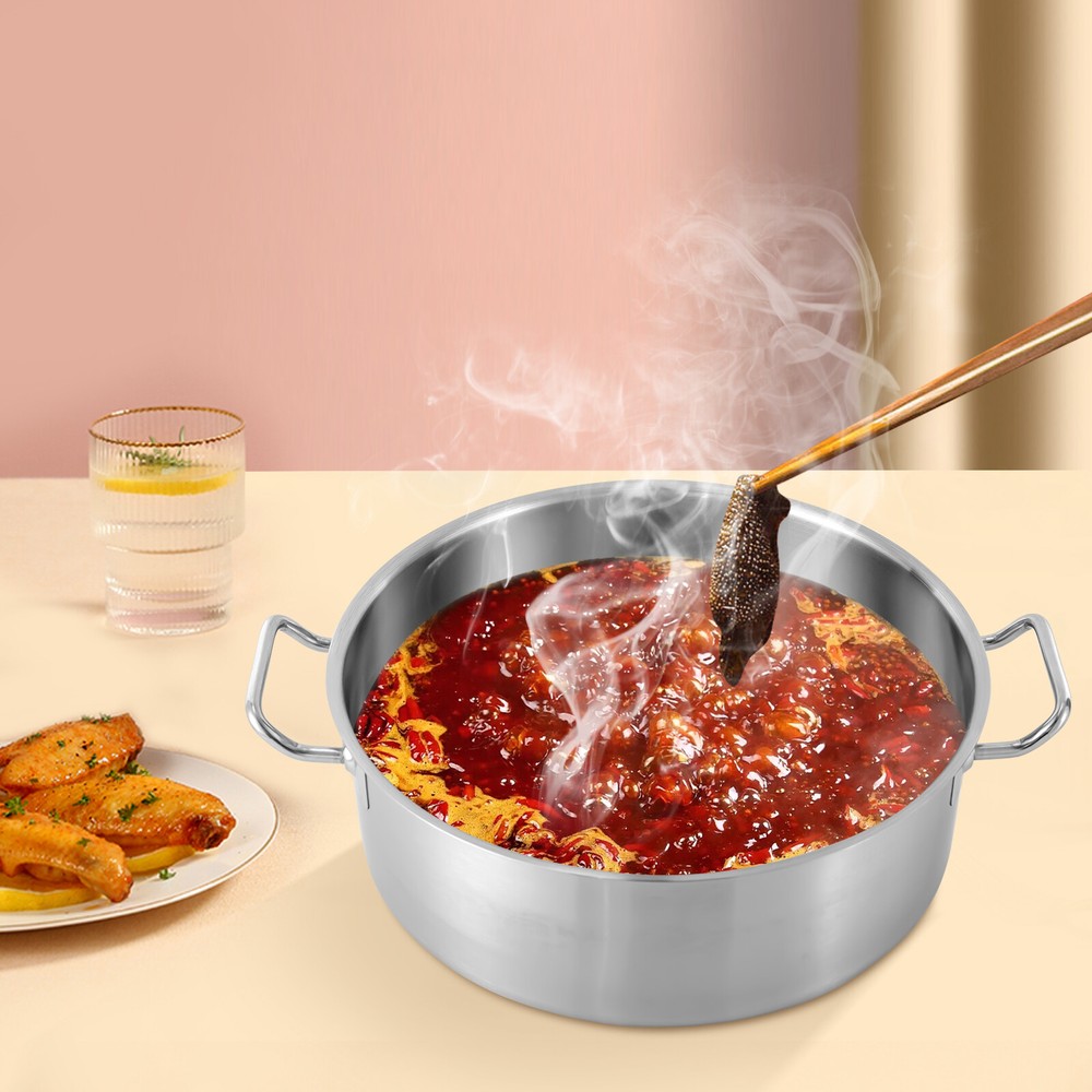 11 Qt Stock Pot Stainless Steel Large Kitchen Soup Cookware with Glass Lid NEW