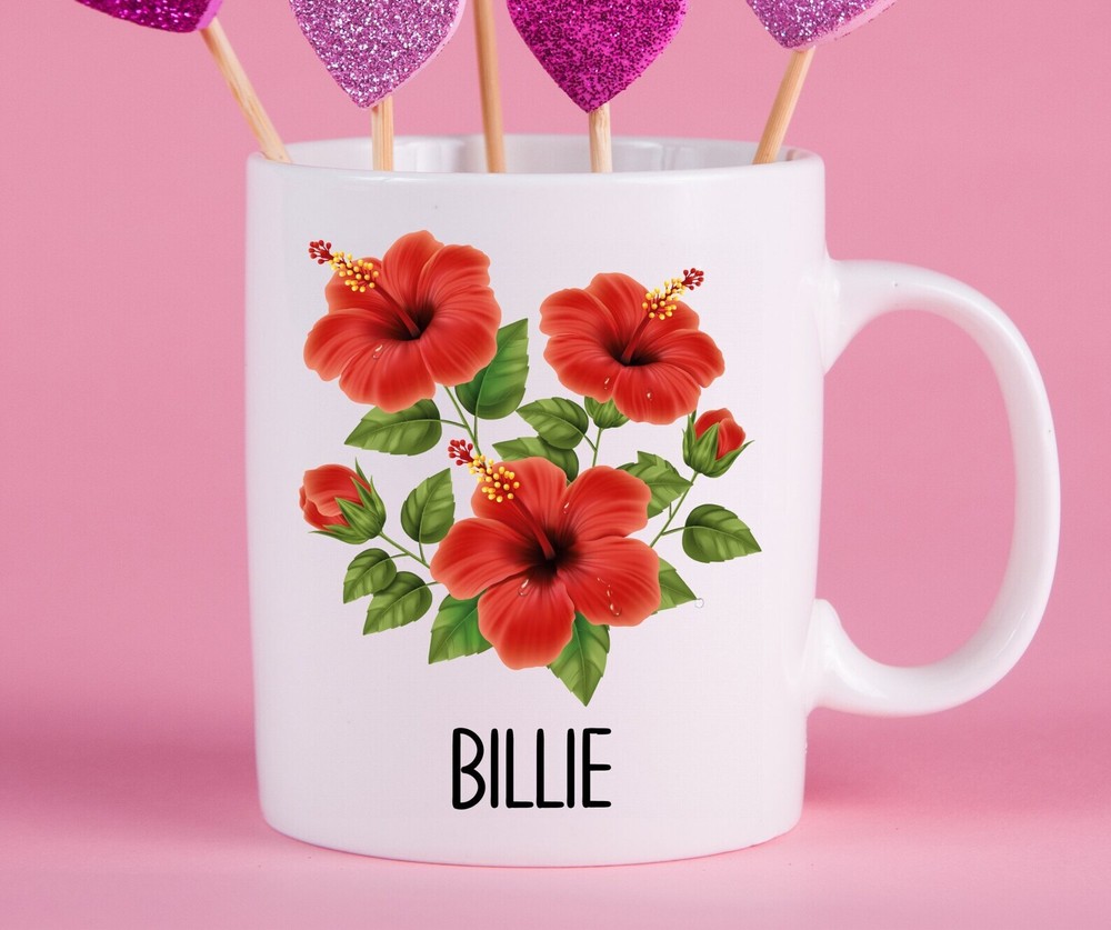 Personalized Hibiscus Mug Hibiscus Gift Ideas Hibiscus Cup Gifts For Hibiscus