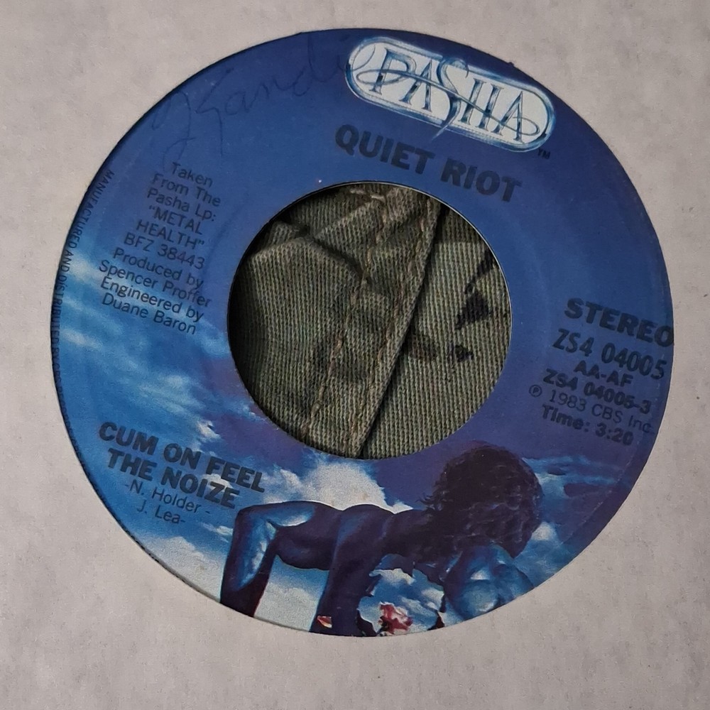 Quiet Riot, Cum On Feel The Noise/Run For Cover 45rpm 1983 VG F307