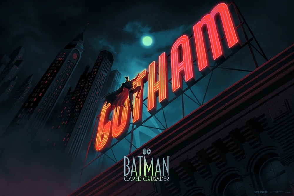 Juan Ramos - Batman Caped Crusader Foil Print 24x36 Ltd Ed Bottleneck Gallery