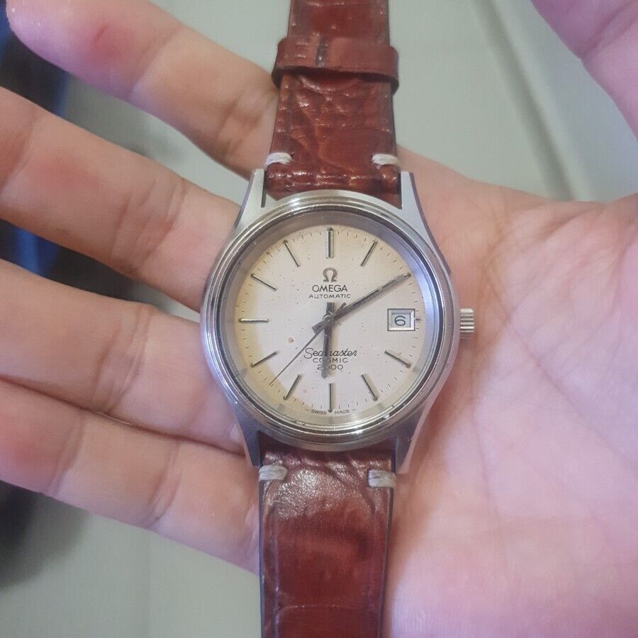 Vintage Omega Seamaster Cosmic 2000 Automatic Silver Men's Watch Rare Swiss Made