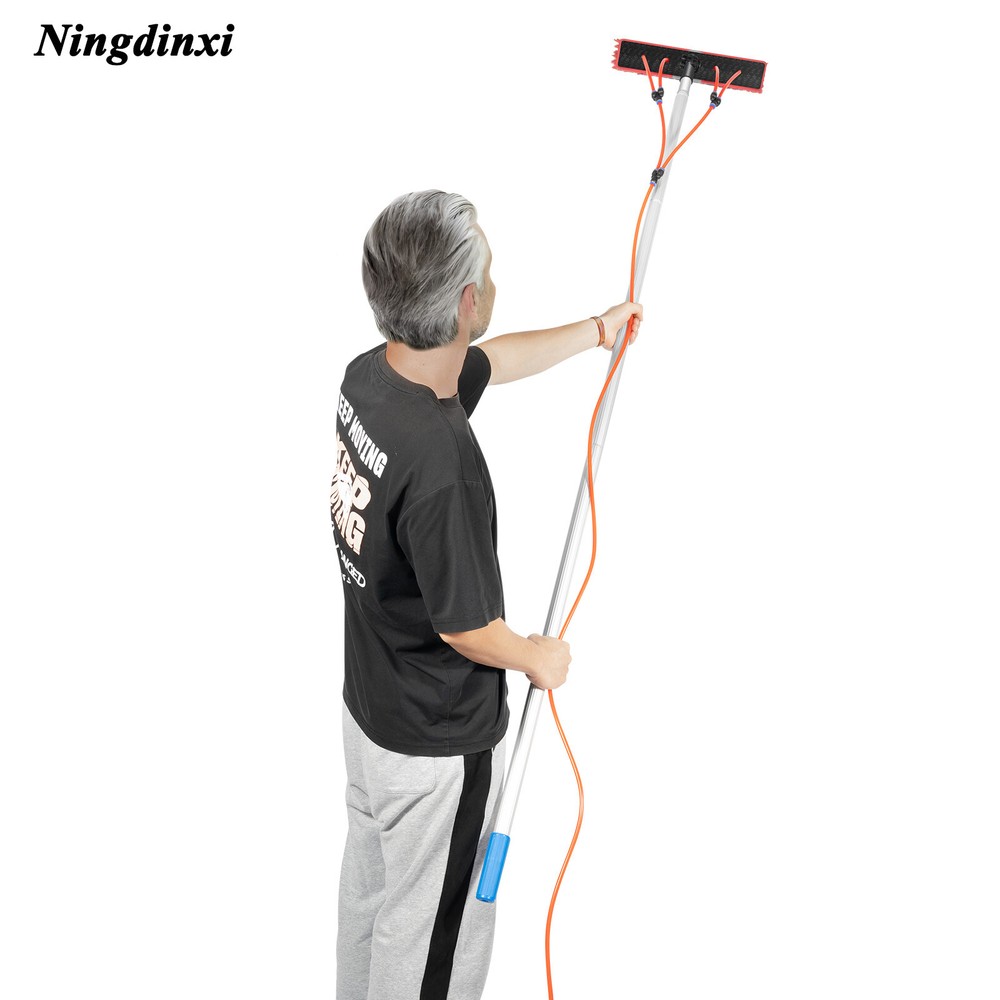 26FT Extendable Water Fed Pole Brush for Windows and Solar Panel Cleaning