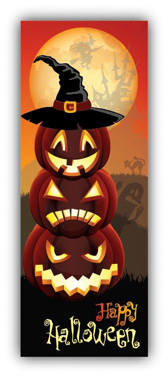 Happy Halloween Funny Smile Pumpkin Car Bumper Sticker Decal