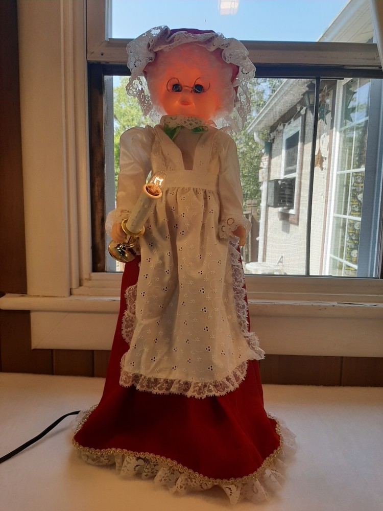Vintage 24-Inch Mrs. Claus Animated Lighted Christmas Display Figure  