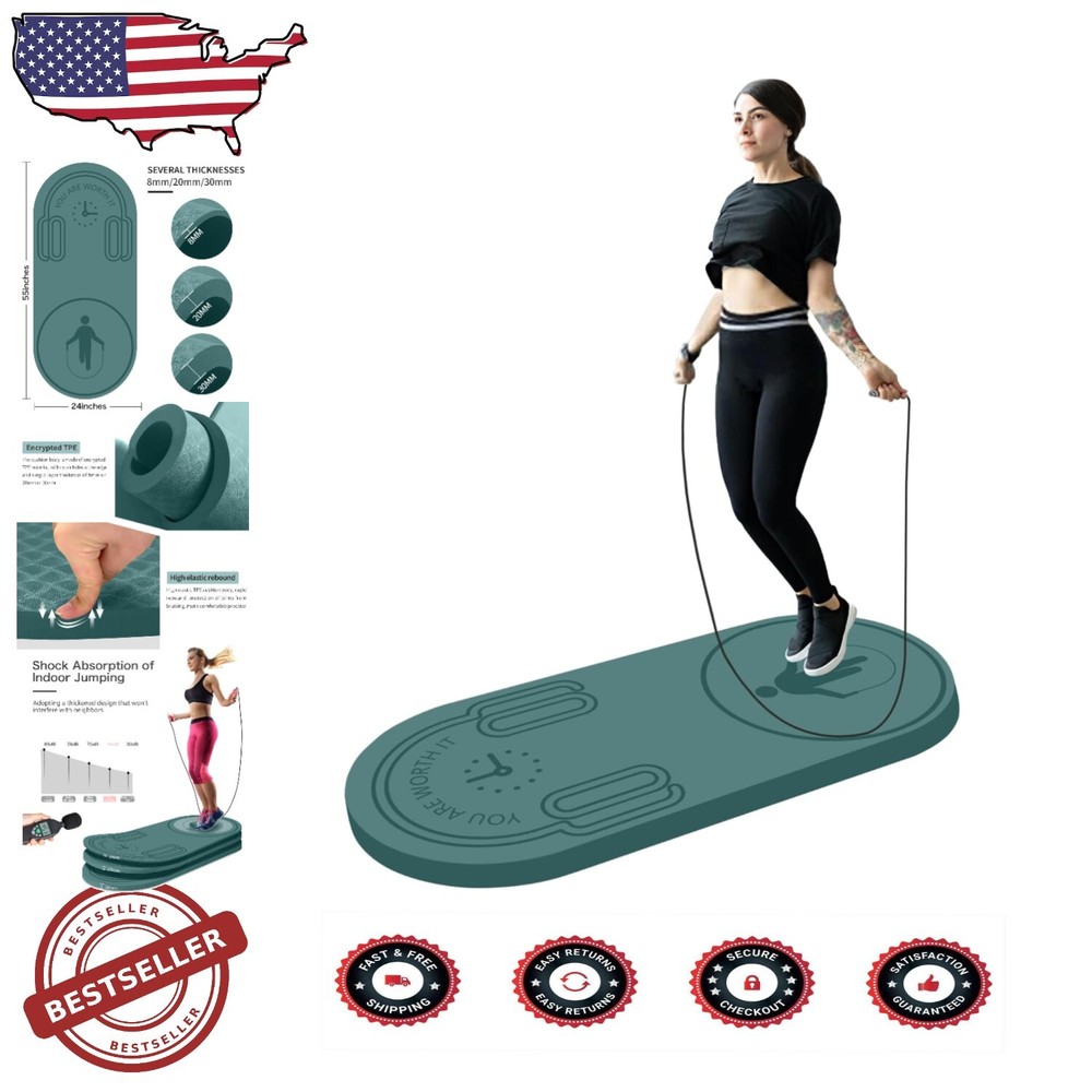 30mm Jump Rope Mat - Eco-Friendly Non-Slip Exercise Solution for All Workouts