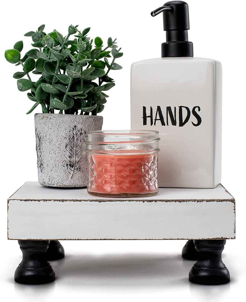 Farmhouse Wood Riser for Kitchen or Bathroom Decor