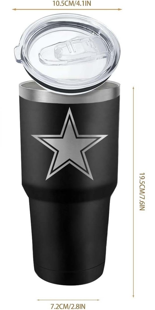 DALLAS COWBOYS STAR TEXAS , 30 OZ ENGRAVED TUMBLER PERSONALIZE AVAILABLE FREE