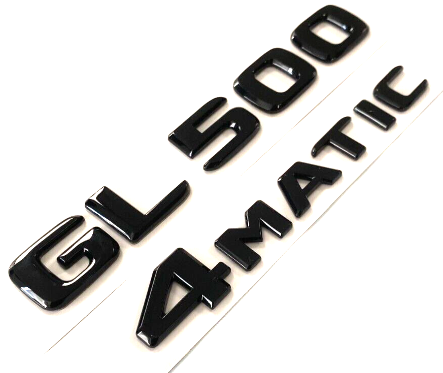 BLACK GL500+4MATIC FOR MERCEDES REAR TRUNK EMBLEM BADGE NAMEPLATE DECAL NUMBER
