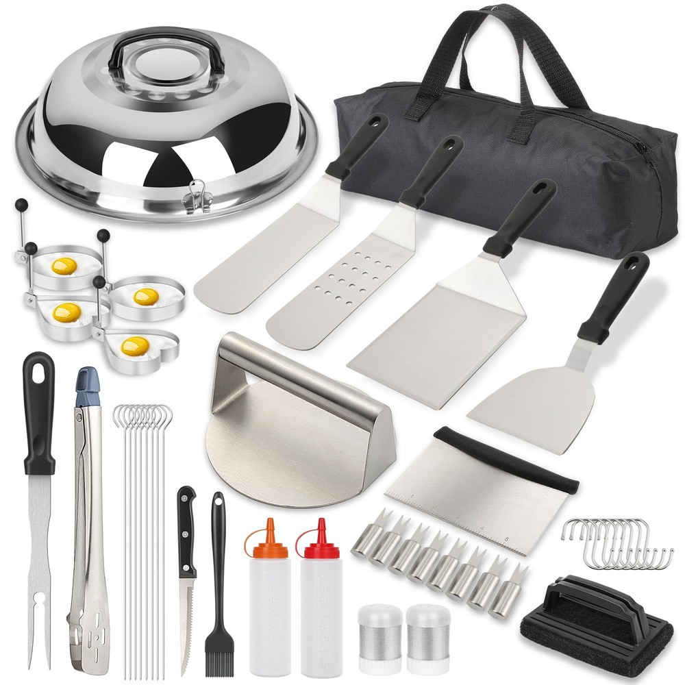 45-Piece Griddle Accessories Kit for Blackstone Flat Top Grill with Spatulas Scrapers Tools