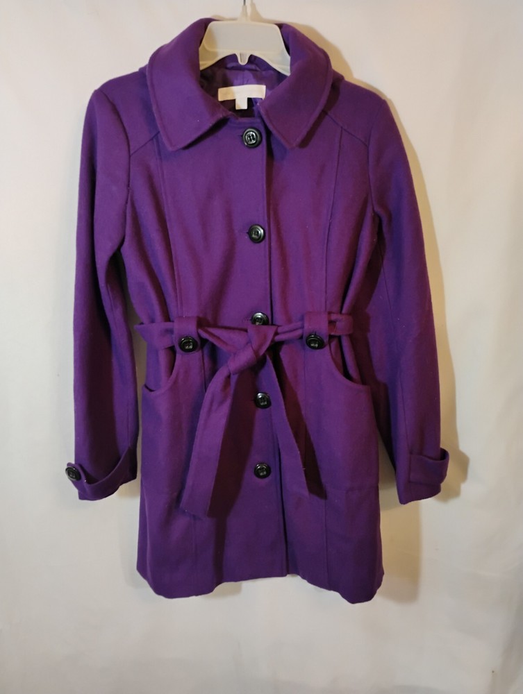 NY&C Wool Blend Hooded Coat in Charcoal