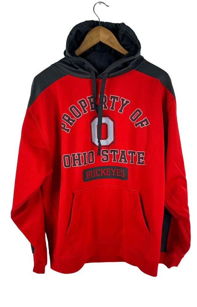 Fourth & One Red & Gray Property Of Ohio State Buckeyes Hoodie - Size L