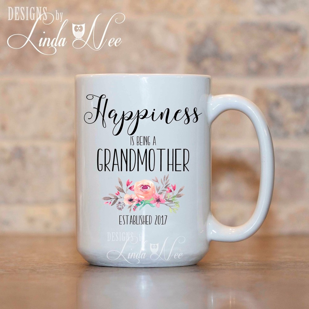 Personalized Happiness Is Being A Grandmother Mug Grandmother Est Established