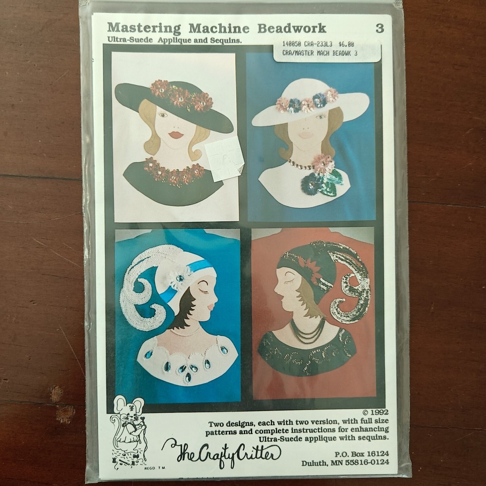 1992 Vintage Mastering Machine Beadwork Patterns The Crafty Critter 💎✨