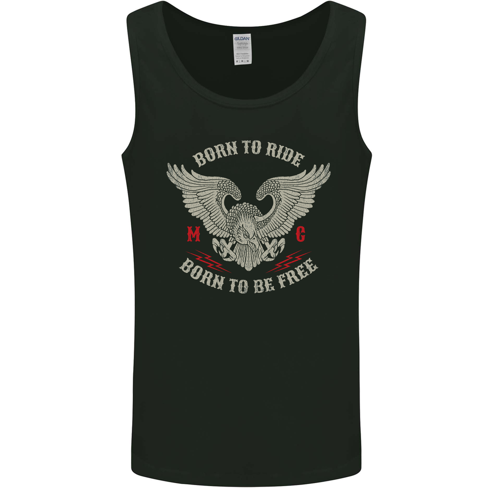 Born to Ride Biker Motorcycle Motorbike Mens Vest Tank Top