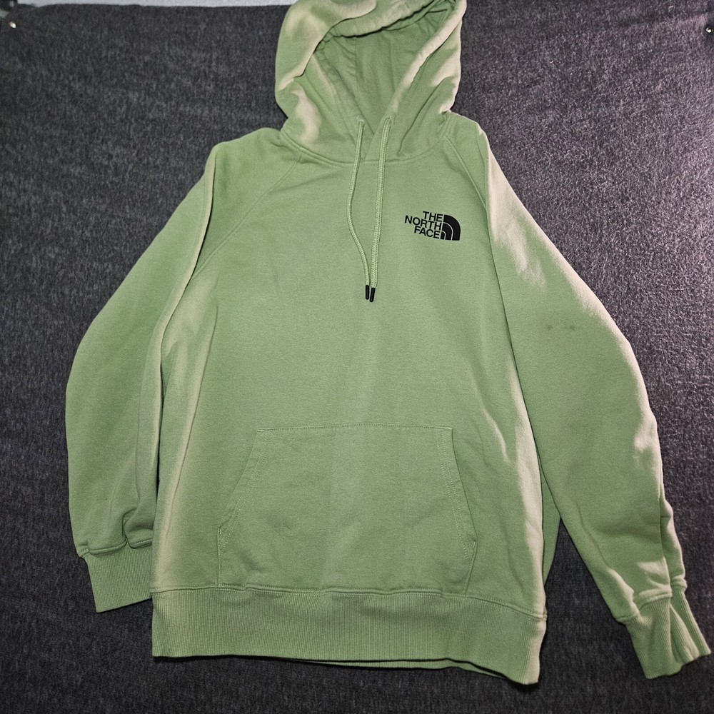 THE NORTH FACE WOMENS SWEATER MEDIUM GREEN SINCE 66, NEVER STOP HOODIE PULLOVER