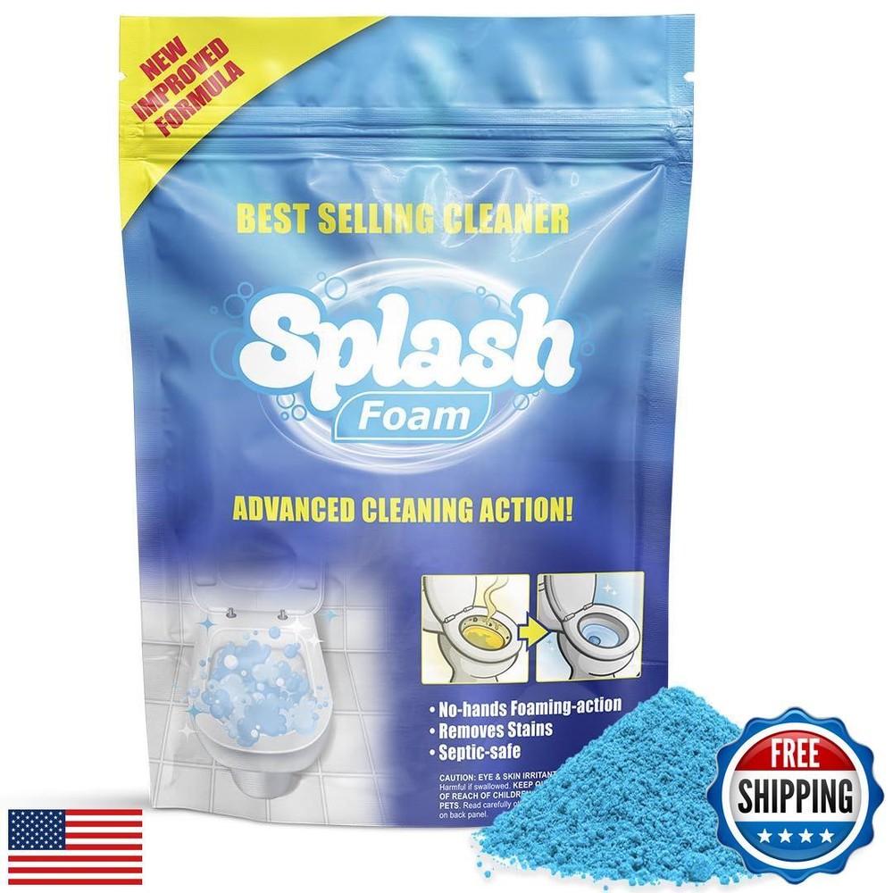 Splash Foam Toilet Cleaner - New and Improved - Self Activating Miracle Powde