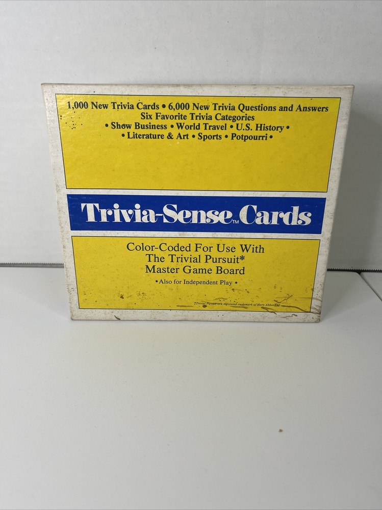 Juego de preguntas de expansión Trivia-Sense Cards Trivial Pursuit