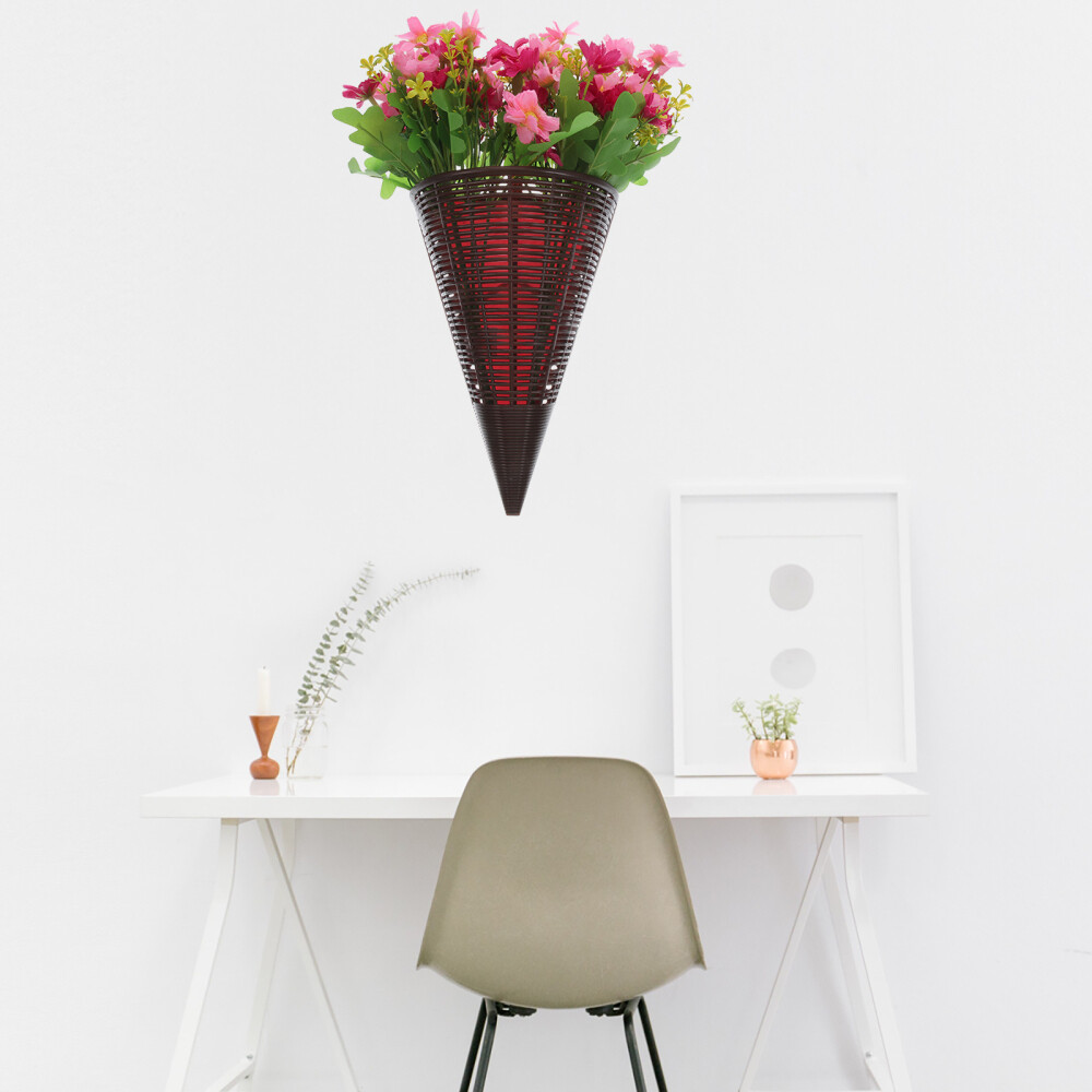 Front Door Artificial Flowers Cone Shaped Hanging Baskets Plant Conical Baby