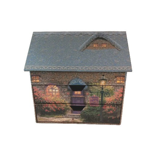 Thomas Kinkade Country Cottage Keepsake Box for Jewelry Storage No Stationery