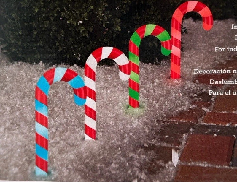 Gemmy 6ft LED Candy Cane Pathway Lights with Color Motion Effects for Christmas