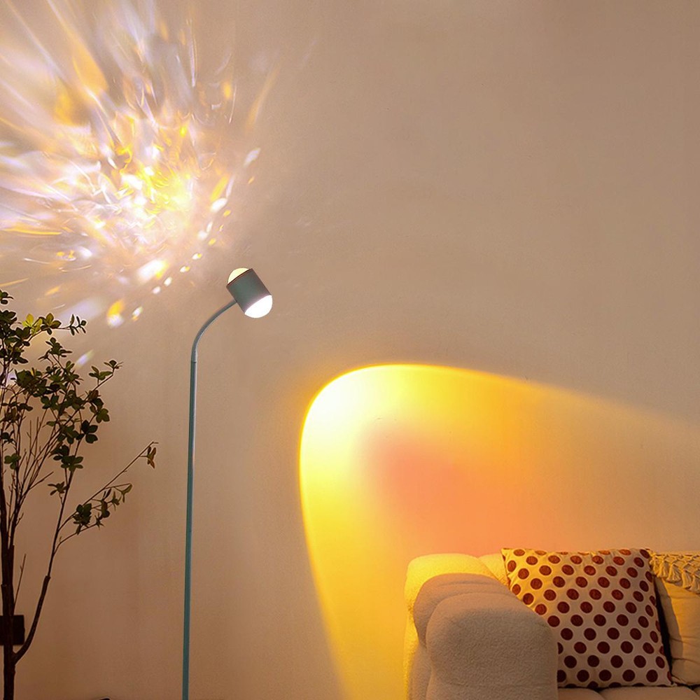 LED Sunset Table Lamp - Modern Double-Sided Touch Control Multicolor Plastic Corded Light