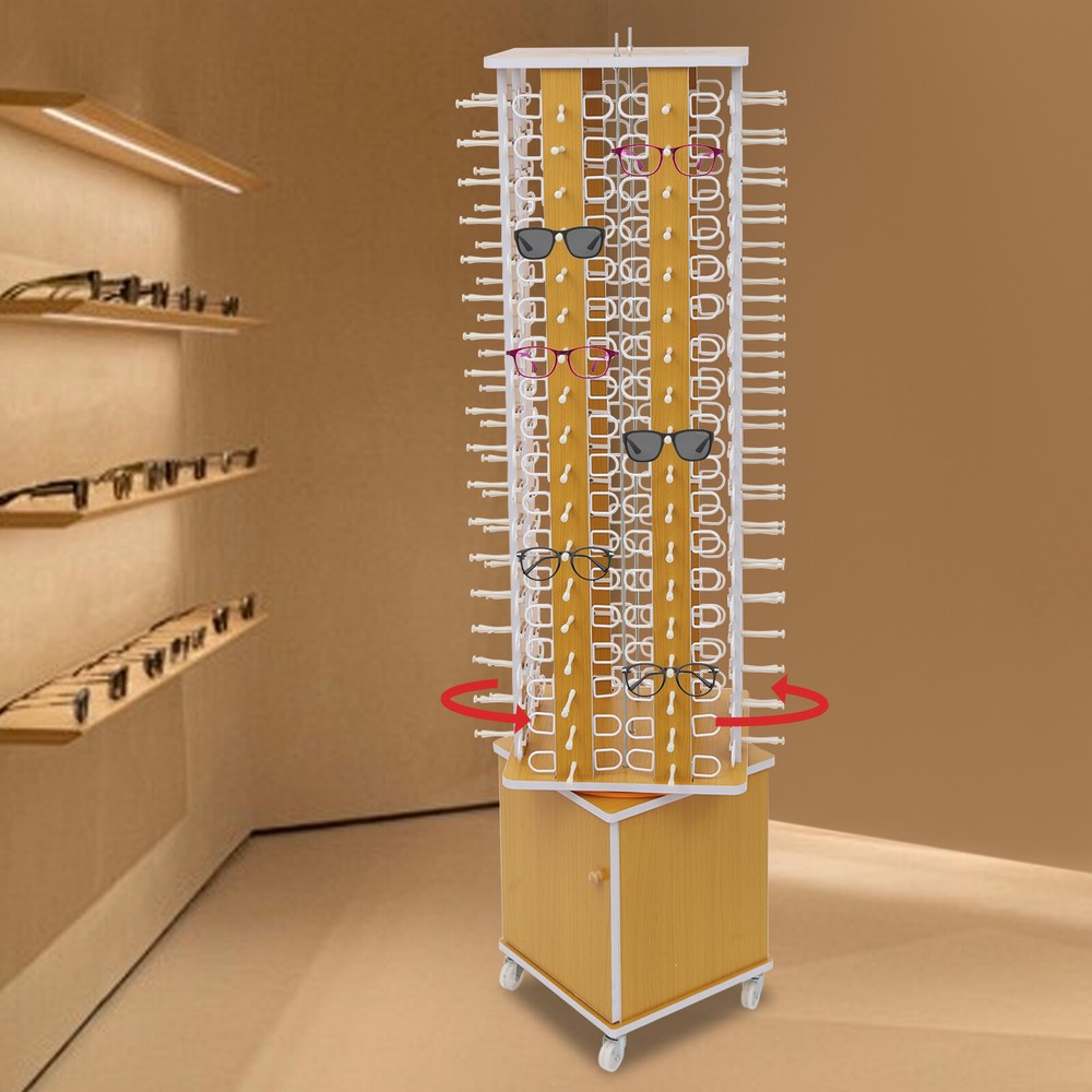144 Pair Sunglasses Display Rack Rotating Floor-standing Eyeglass Holder