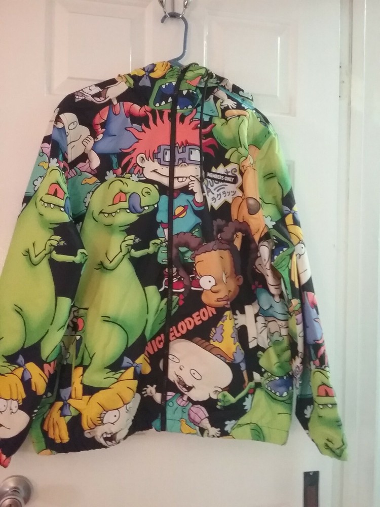 Members Only Nickelodeon RUGRATS Hoodie Jacket Bright multi colors Large-image