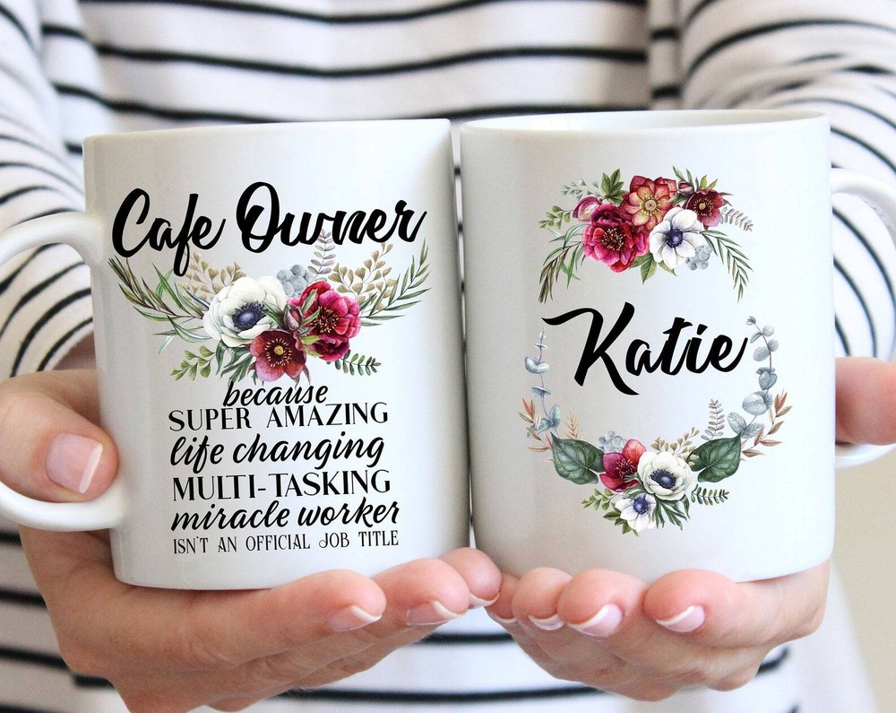 Personalized Cafe Owner Gift For Women L Retirement Thank You Appreciation