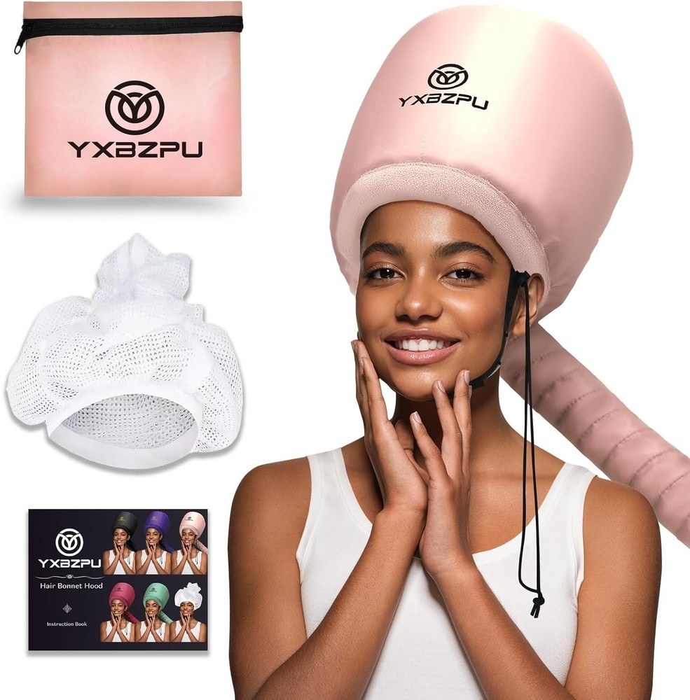 Bonnet Hair Dryer, Hooded Hair Dryer Hooded Diffuser Cap for Curly,Speeds Up ...
