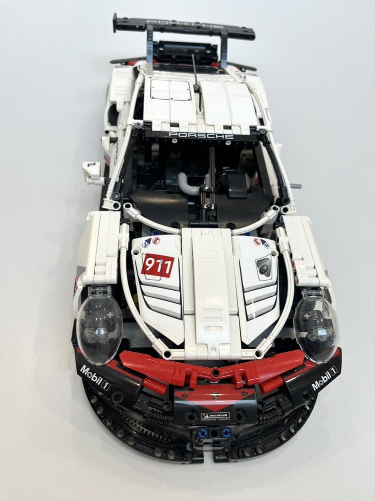 LEGO TECHNIC: White Porsche Design 911 RSR (42096) Assembled No Instructions