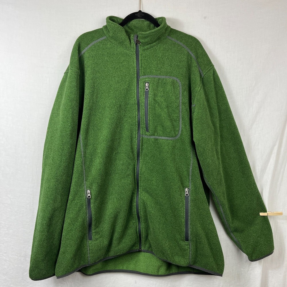 Duluth Trading Polartec Fleece Full Zip Jacket Mens 2XLT Big Tall Outdoors Camp