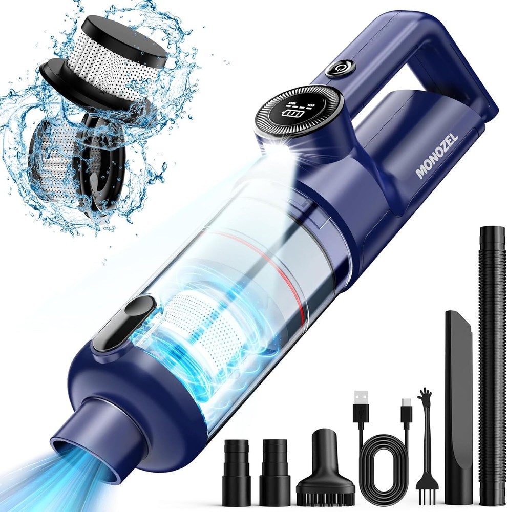 Powerful Purple Cordless Handheld Vacuum with Brushless Motor for Cars